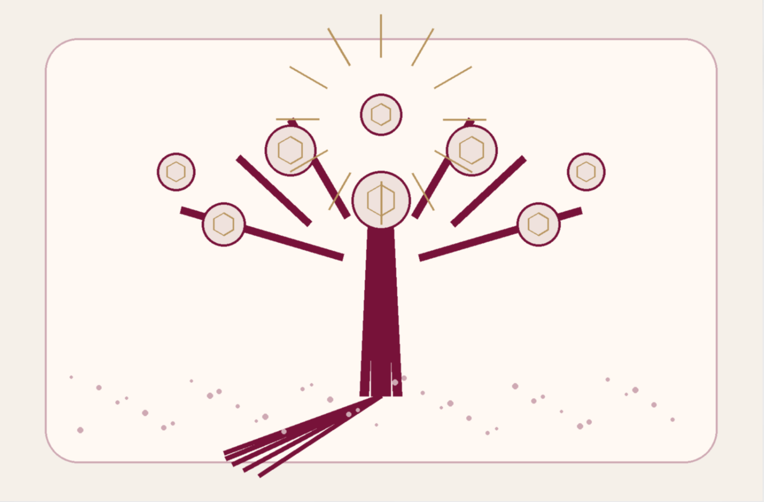 Energetic family-tree illustration — Quantum Touch Releasing® (QTR®)
